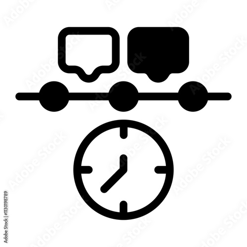 Timeline Glyph Icon