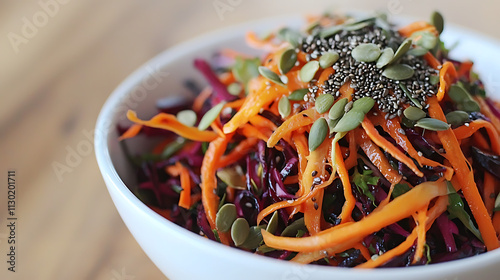 Fresh vegetable salad bowl for a healthy life nutrition benefits real food concept close-up view