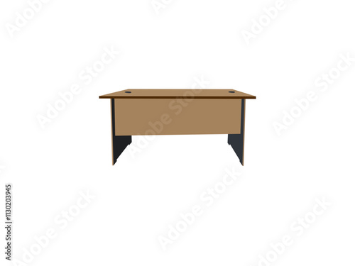Desk, Table, laptop illustration. Programmers workspace, custom vector graphic.Home Office Flat & Line Icon.Square Button with Office Desk.Circular Table Icon on Flat Color Circle Buttons.Office Desk 
