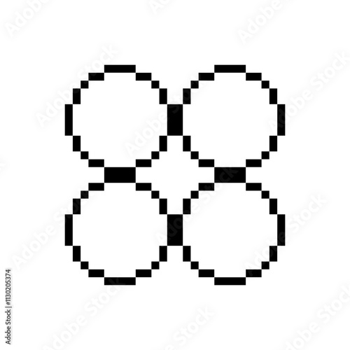 abstract circle pixel art for your needs