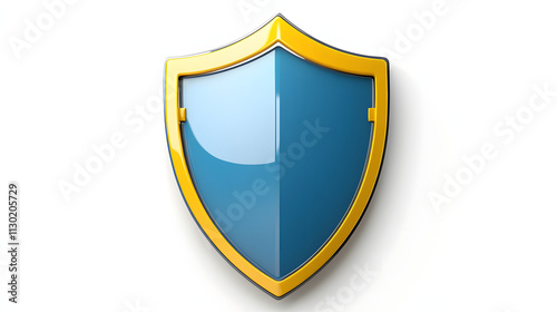 Shield depicting protection. shield 3d icon. Protection, defense and security concept symbol: blue and yellow shield on isolated on white background Free Download Shield depicting protection. shield 3d icon. Protection, defense and security concept symbol: blue and yellow shield on isolated on white background - GFXLoad