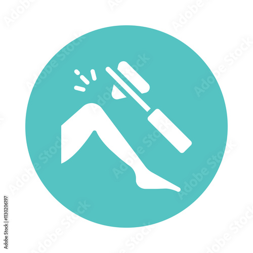 Reflex Hammer Vector Gylph Icon. Eps 10 File
