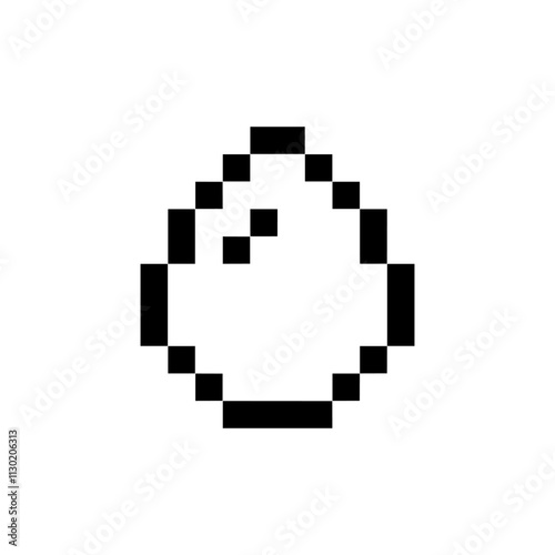 outline chicken egg pixel art
