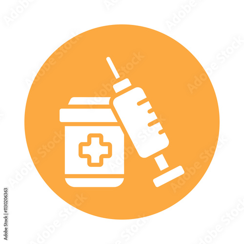 Vaccination Vector Gylph Icon. Eps 10 File