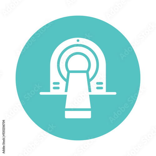 Ct scanner Vector Gylph Icon. Eps 10 File