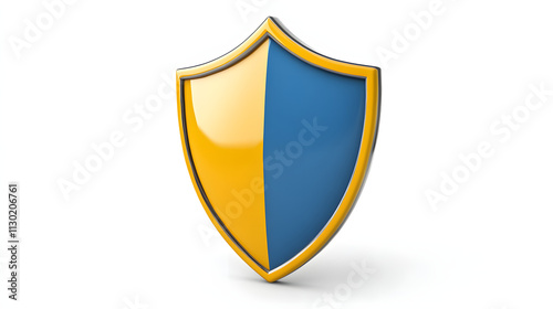 Shield depicting protection. shield 3d icon. Protection, defense and security concept symbol: blue and yellow shield on isolated on white background Free Download Shield depicting protection. shield 3d icon. Protection, defense and security concept symbol: blue and yellow shield on isolated on white background - GFXLoad