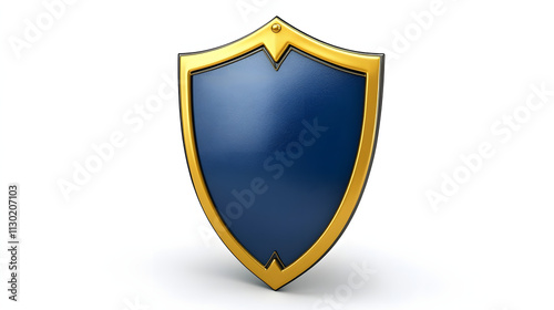 Free Download Shield depicting protection. shield 3d icon. Protection, defense and security concept symbol: blue and yellow shield on isolated on white background - GFXLoad