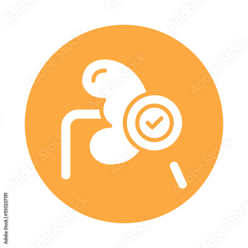 Kidney checkup Vector Gylph Icon. Eps 10 File