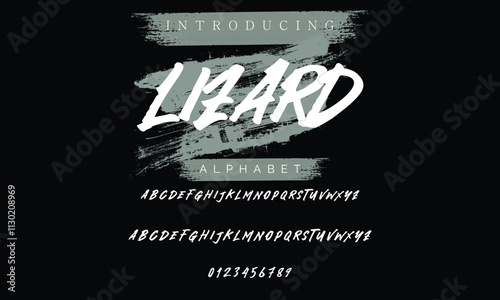 Brush Font. Hand Lettering Sketch Font. Vector Alphabet