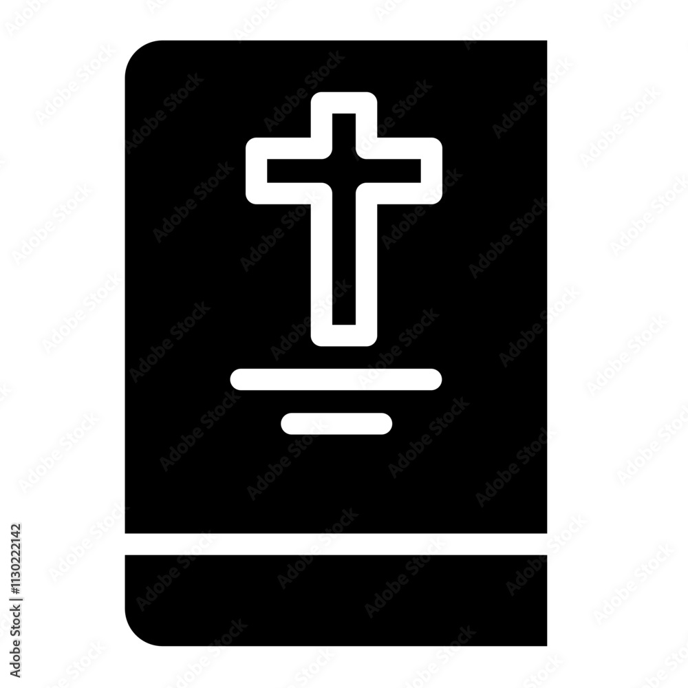 Obraz premium Bible Book Contour Glyph Icon