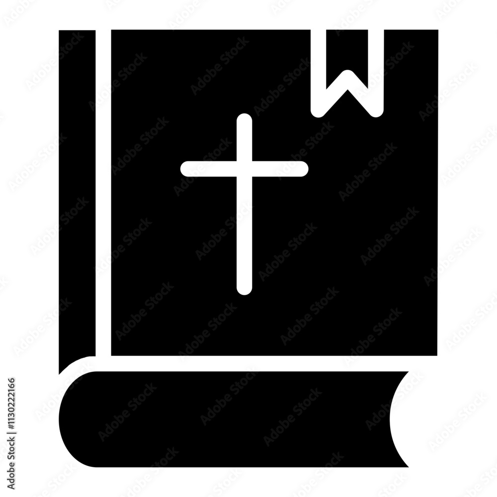 Fototapeta premium Bible Book Contour Glyph Icon