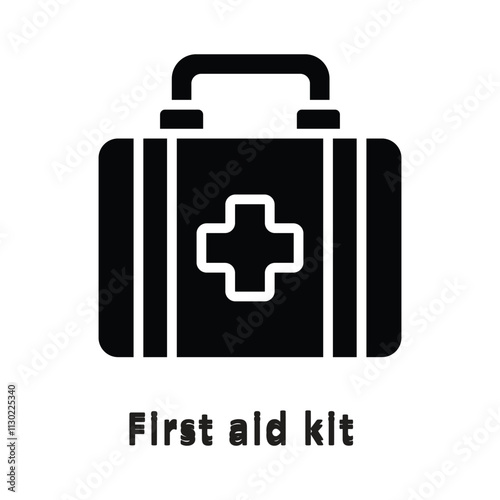 First Aid Kit Vector Gylph Icon. Eps 10 File