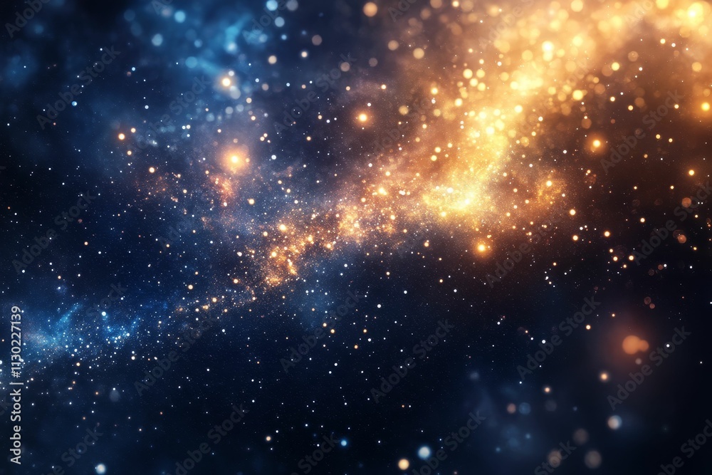 Fototapeta premium Glowing nebula, cosmic dust, vibrant colors.