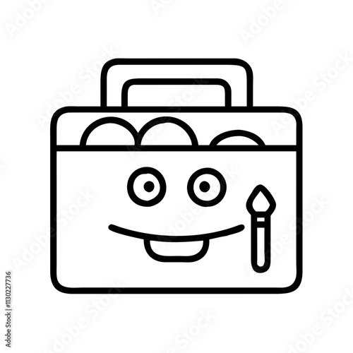 practical joke kit icon, fools day line art, april fools icon - simple black line art icon of practical joke kit, for april fools celebrations fools day vector art 