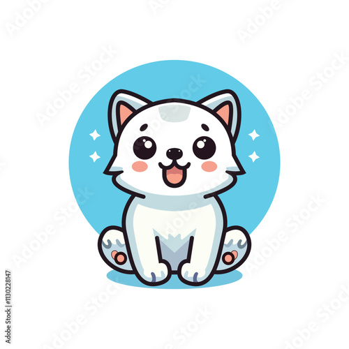 Cute Colourfull Luna Dog Vector Design