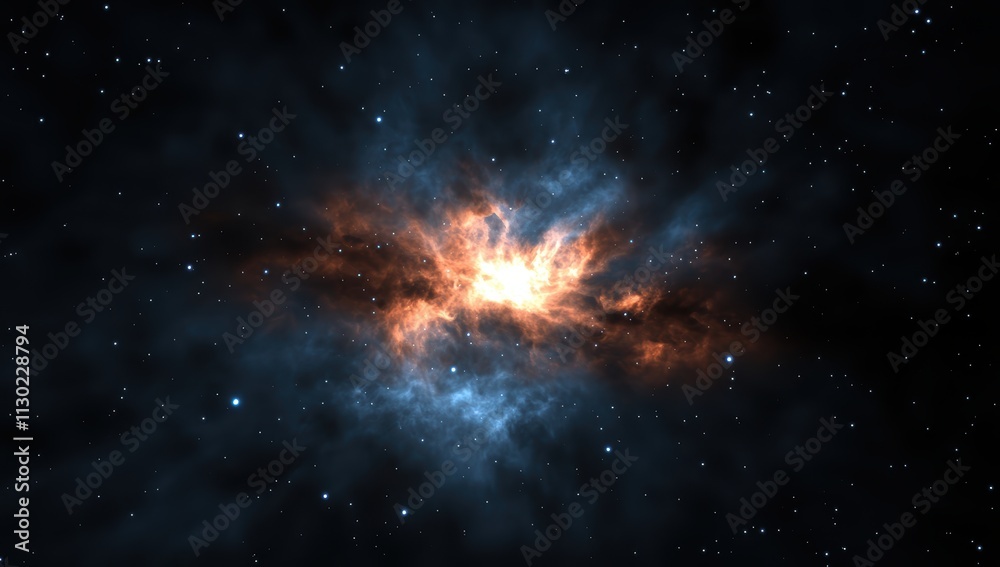 Obraz premium 宇宙の神秘を映し出す色鮮やかな星雲の現象を探索する