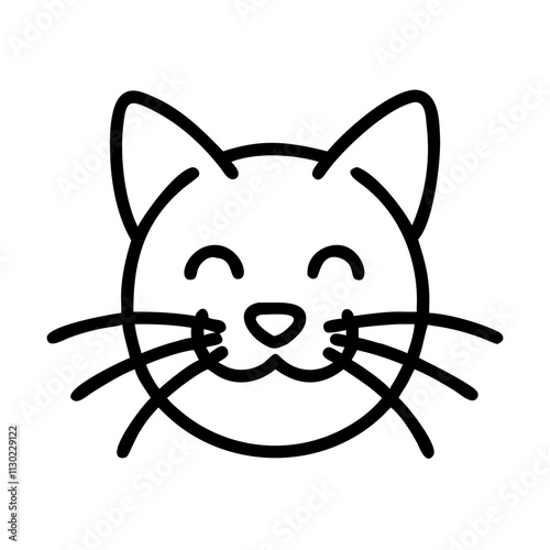 cat s whiskers icon, pet day line art, pet day icon - simple black line art icon of cat s whiskers, for pet day celebrations pet day vector art 