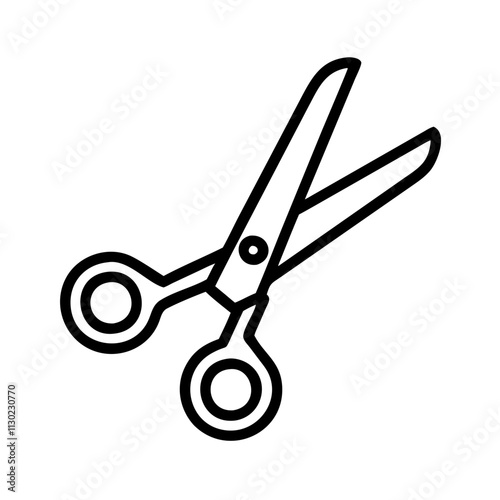 pet grooming scissors icon, pet day line art, pet day icon - simple black line art icon of pet grooming scissors, for pet day celebrations pet day vector art 