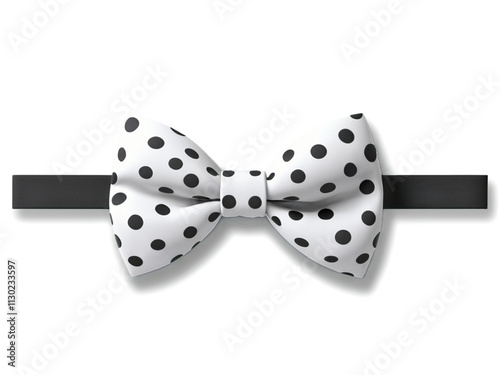 polka dot bow tie on transparent background