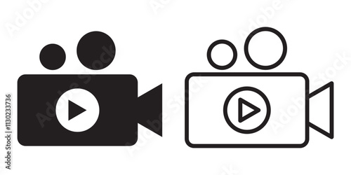 video camera icon for streaming , facetime icons video call symbol