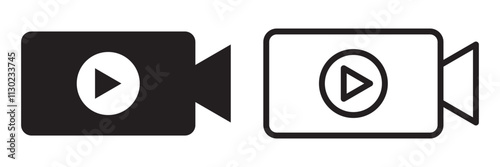 video camera icon for streaming , facetime icons video call symbol