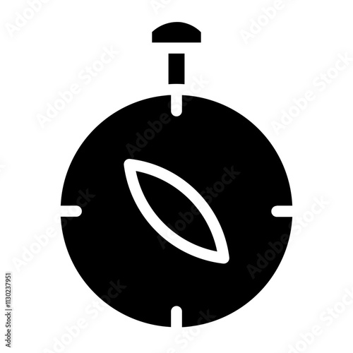 Compass Hunting Tool Glyph Icon