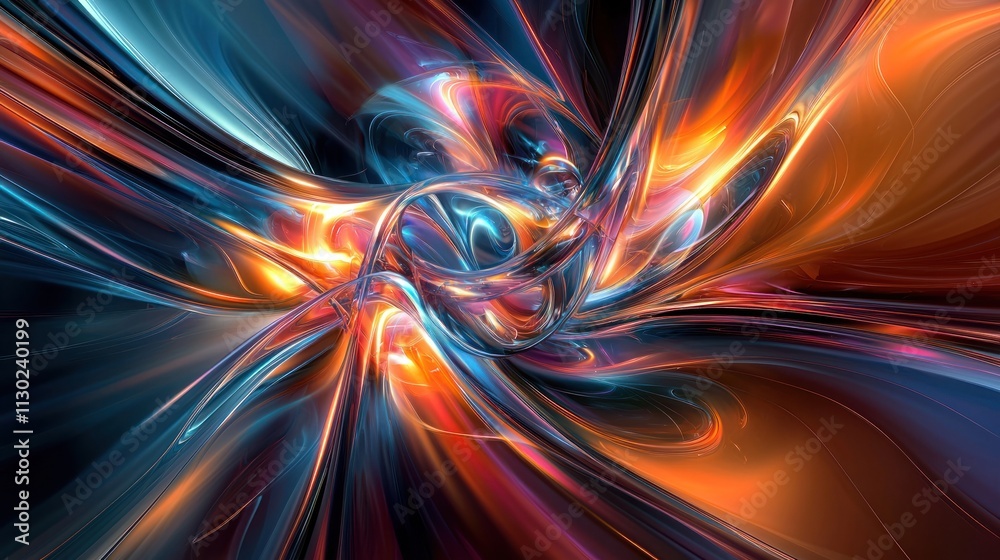 Obraz premium Abstract swirling colors
