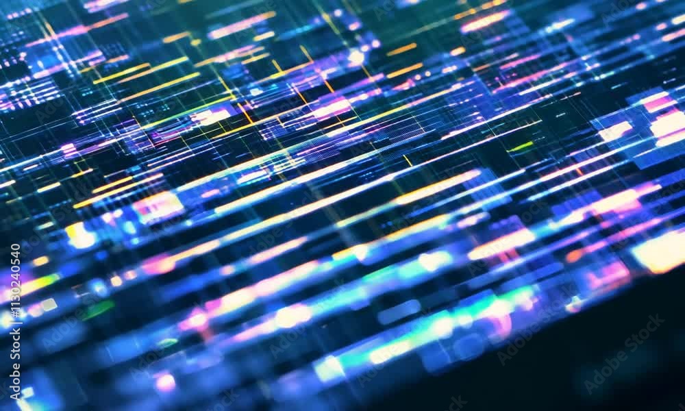 Pixels in the macro scale of a liquid crystal display. Generative AI ...