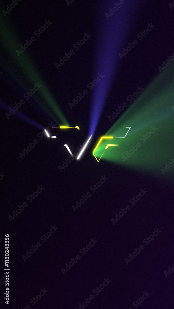 Logos Using Light Rays Multi Color Light Rays Vertical Logo Reveal MOGRT 88 Stock Template ...