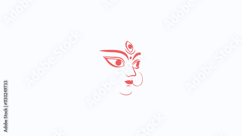 Goddess Durga Vector Illustration – Divine Art Of Strength And Power. photo