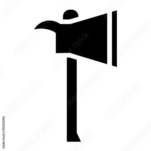 Axe Chop Tool Glyph Icon