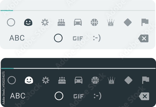 Smartphone keyboard. Emoji board Keypad. symbol modern simple vector icon
