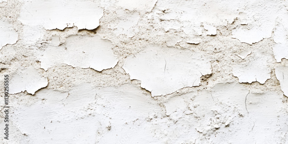 Obraz premium Close up view of an aged white wall, ideal for design projects, website backgrounds, and wallpaper applications. This macro detail of a white wall offers versatile options for creative use.