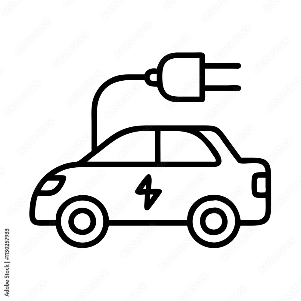 electric car icon, earth day line art, earth day icon - simple black line art icon of electric car, symbolizing earth day celebrations. earth day vector art. electric car icon, earth day line art, earth day icon - simple black line art icon of electric car, symbolizing earth day celebrations. earth day vector art.