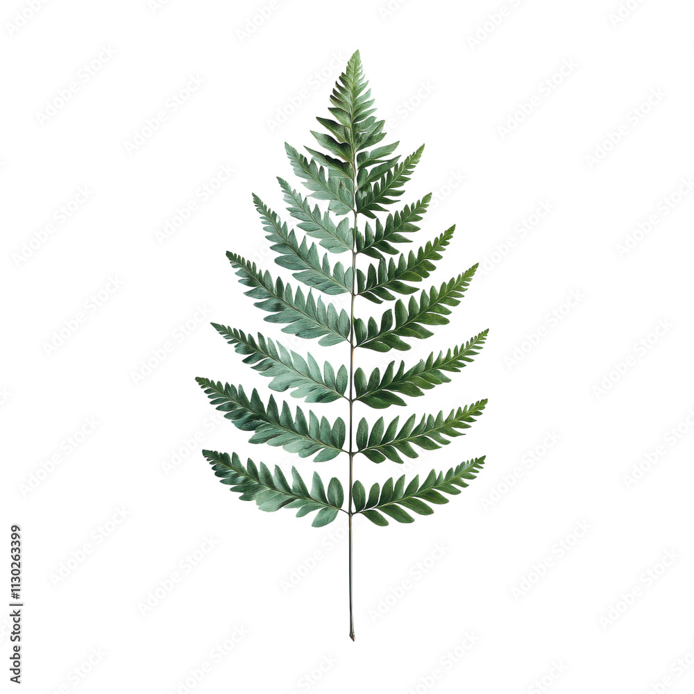 Obraz premium Fern Leaf Isolated on White Background Transparent PNG background.