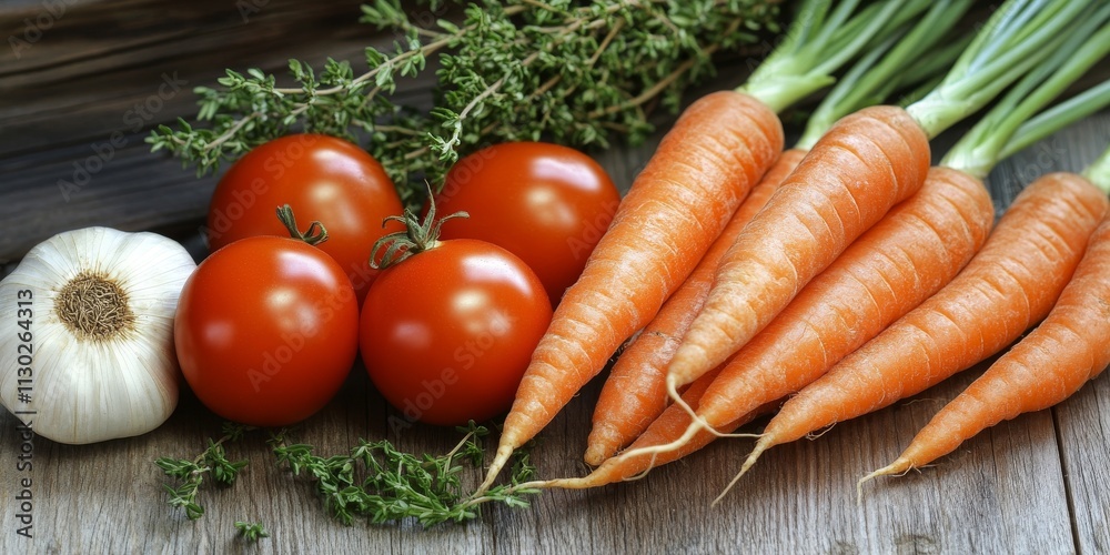 Fresh onions, tomatoes, carrots, garlic, and thyme are perfect for baking. The combination of onions, tomatoes, and garlic enhances the flavor, making every baked dish delightful. Fresh onions, tomatoes, carrots, garlic, and thyme are perfect for baking. The combination of onions, tomatoes, and garlic enhances the flavor, making every baked dish delightful.