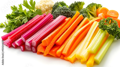 vegetables isolated on white background