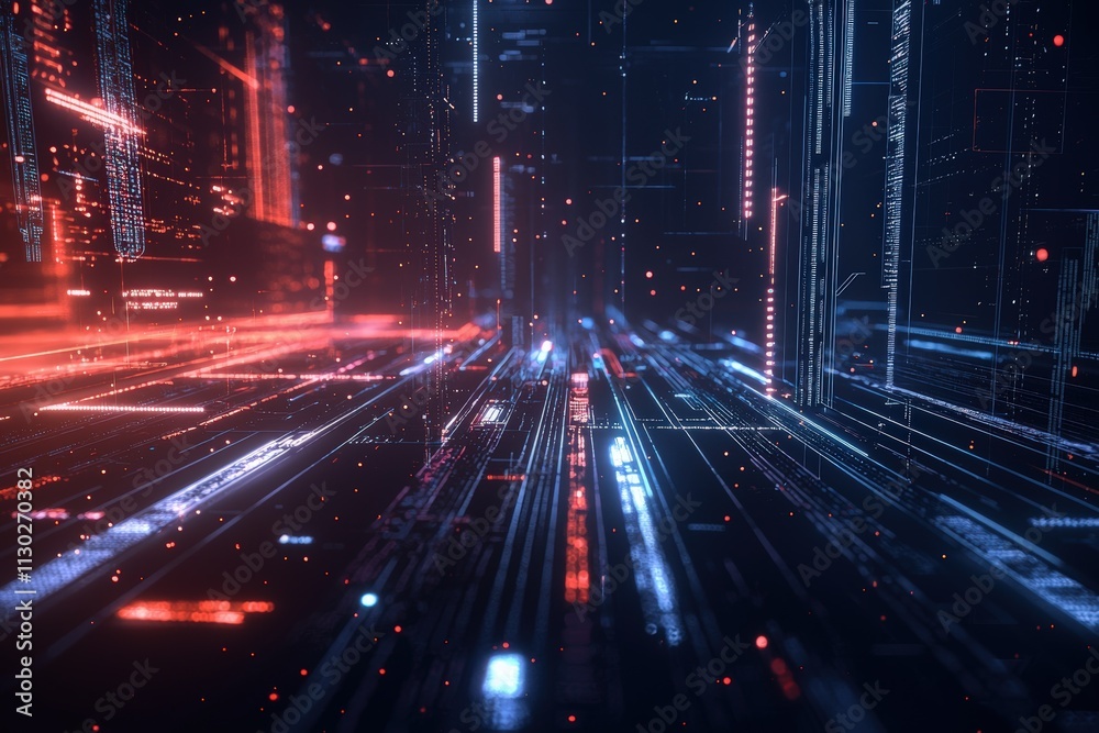 Fototapeta premium Technology high tech abstract background, scientific progress