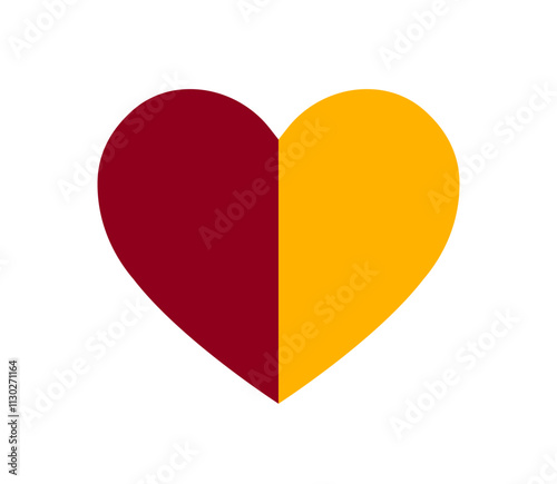 Rome flag heart icon. Flag of Rome city, Italy in heart