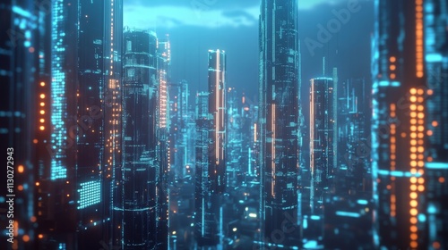 Wallpaper Mural The modern creative communication and internet network connect in smart city . Concept of 5G wireless digital connection and internet of things future. Torontodigital.ca