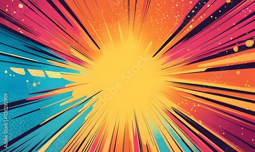  Blank colorful comic abstract background template 