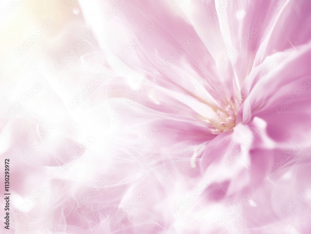 Fototapeta premium Delicate floral bloom nature scene abstract photography soft light environment close-up view serenity concept