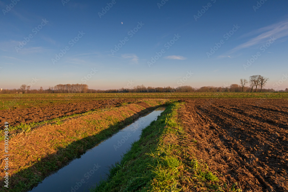 Po Valley fields field landscape panorama