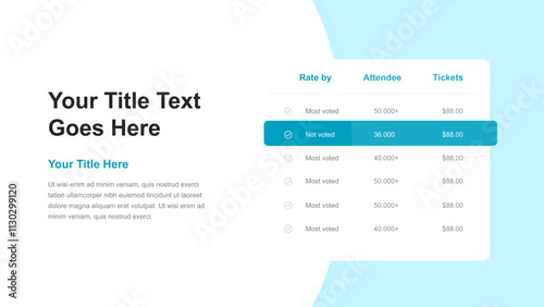 Simple accordion stylized data table layout template