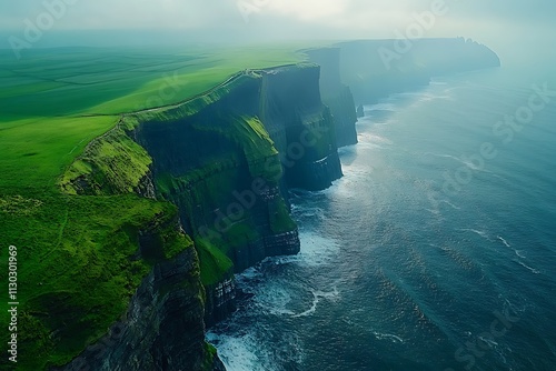 Scenic View of the Cliffs of Moher in Ireland photo