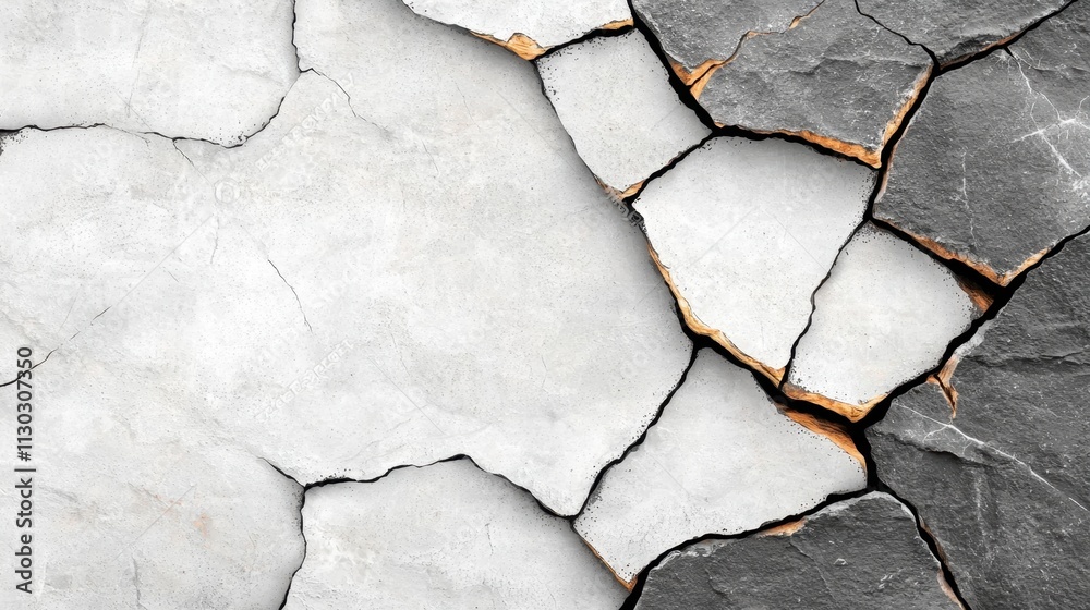 Obraz premium The black and white scratch distress texture stock photo features a gritty and rugged surface with bold scratches and worn edges