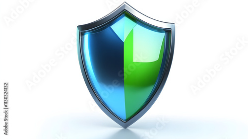 Free Download Shield depicting protection. shield 3d icon. Protection, defense and security concept symbol: blue and yellow shield on isolated on white background - GFXLoad