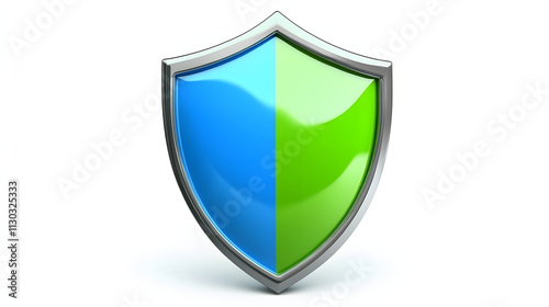 Free Download Shield depicting protection. shield 3d icon. Protection, defense and security concept symbol: blue and yellow shield on isolated on white background - GFXLoad
