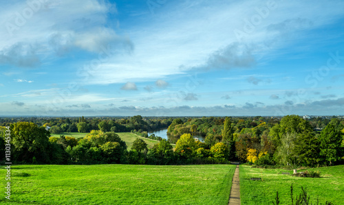 A view from Richmond Hill in South West London at the start of Autumn photo