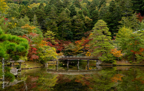 Obraz na płótnie The garden and lake of the Shugakuin Imperial Villa in north east Kyoto w salonie